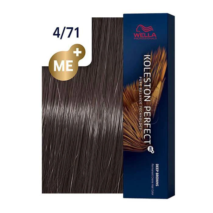 Wella Koleston Perfect Me+ Hajfesték - 4/71 - 60ml - Hamvas Barna Középbarna képe 1